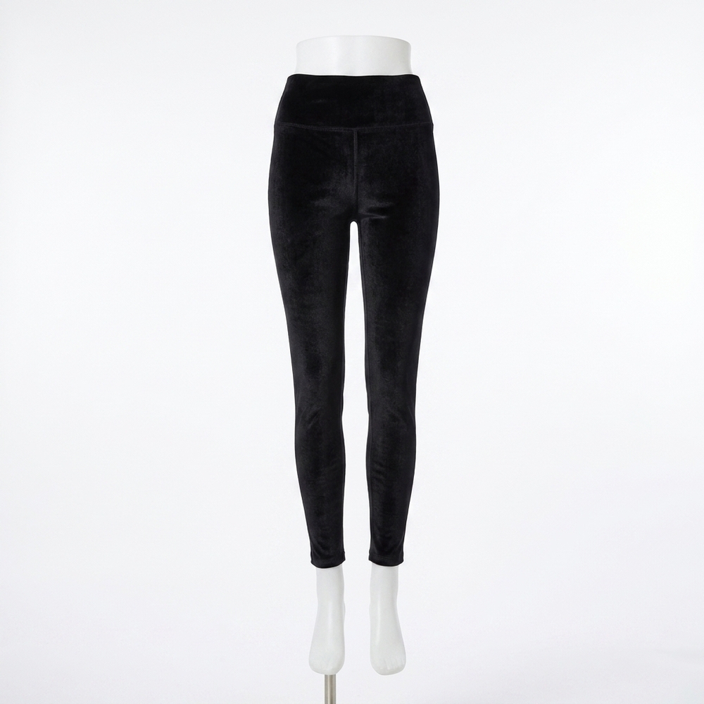 NEW COCO + CARMEN rowan wide waist velour legging in black